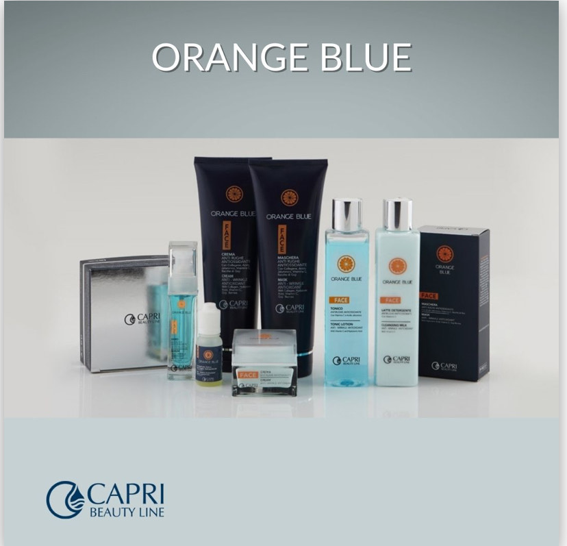 Trattamenti estetici viso e pulizia del viso | Kamarè Estetica 59 Orange blu Capri beauty line Kamare Estetica